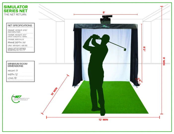 Simulator Series 12 Golf Simulator Bay