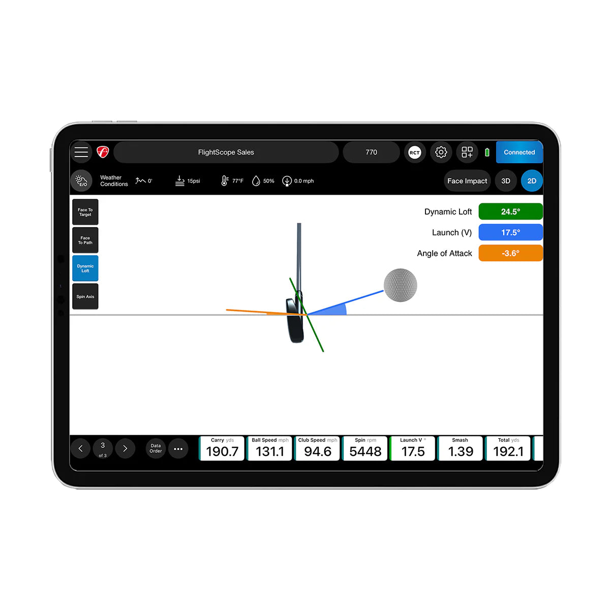FlightScope Pro Package & Face Impact Location Combo
