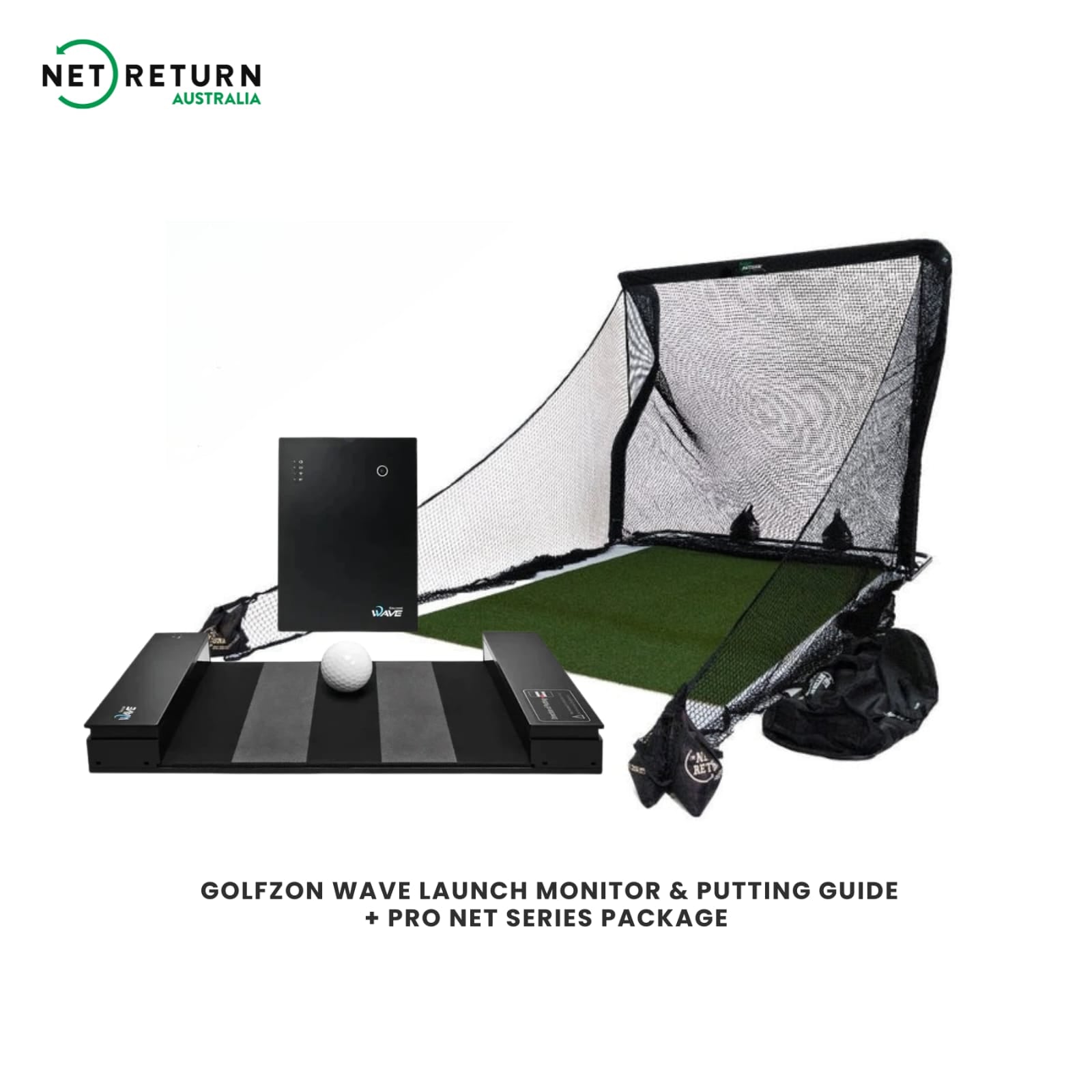GolfZon Wave Golf Simulator with Net Return® Package