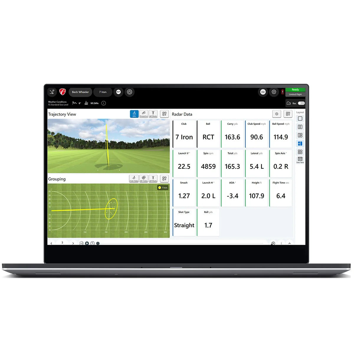 FlightScope Mevo Gen 2 Launch Monitor with Pro Package & Face Impact Location Combo