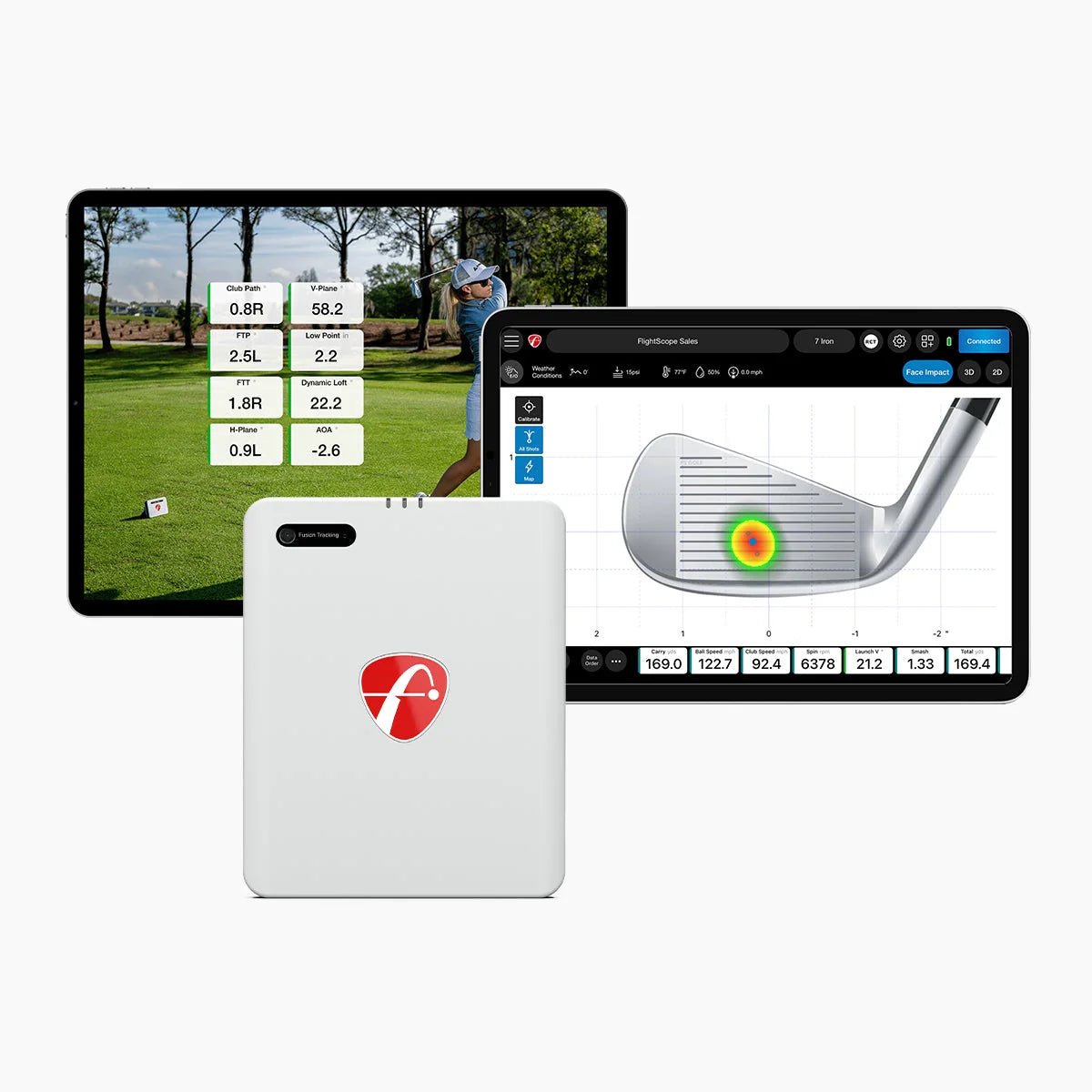 FlightScope Mevo Gen 2 Launch Monitor with Pro Package & Face Impact Location Combo