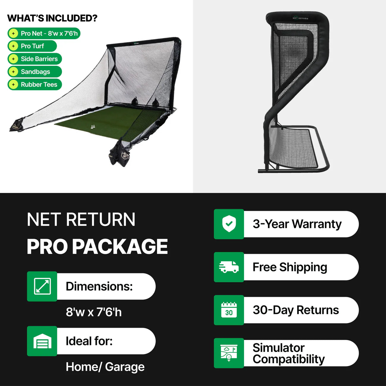 Net Return® Pro Series V2 Golf Bay Package