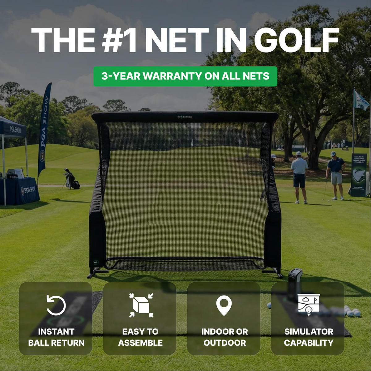 The Net Return® Pro Series V2 Golf & Multi-Sport Net