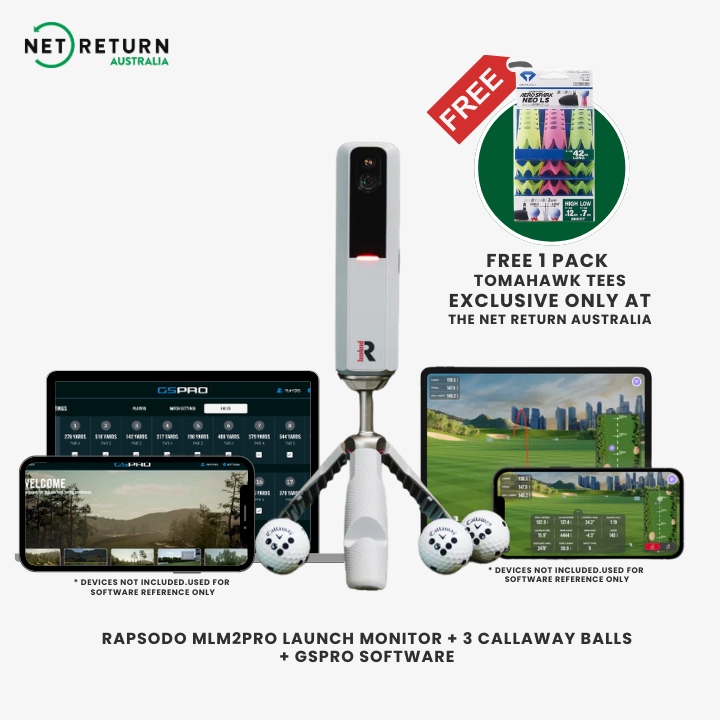 Rapsodo MLM2PRO Golf Simulator + 3 Titleist Balls or Callaway Balls (FREE 1 Pack Tomahawk Tees)