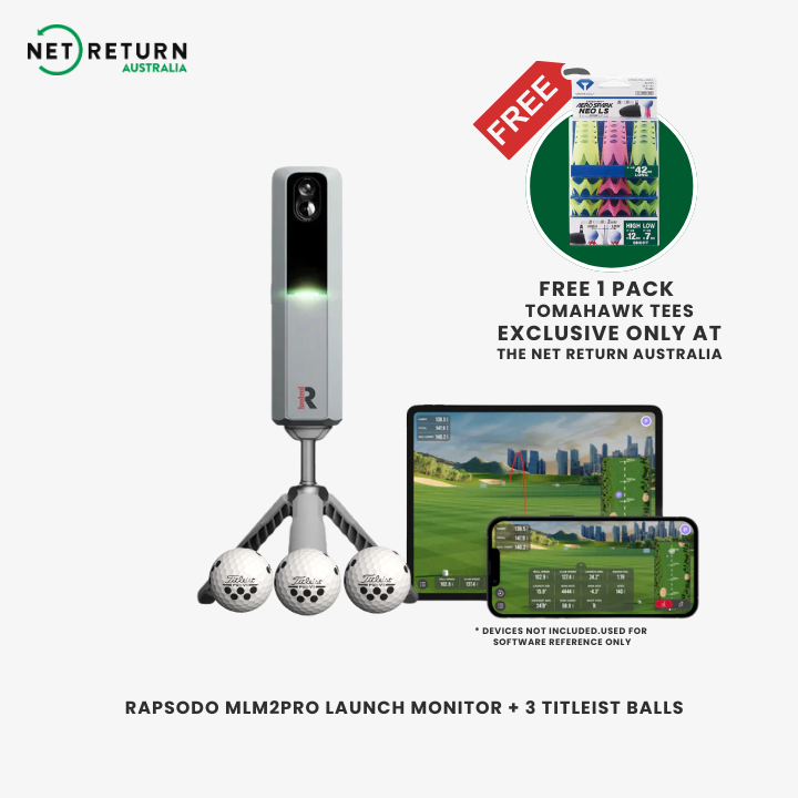 Rapsodo MLM2PRO Golf Simulator + 3 Titleist Balls or Callaway Balls (FREE 1 Pack Tomahawk Tees)