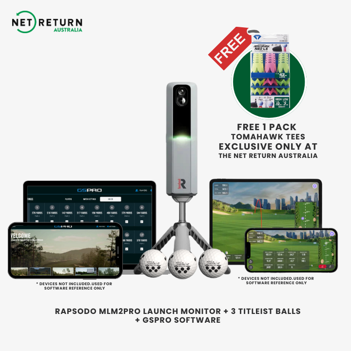 Rapsodo MLM2PRO Golf Simulator + 3 Titleist Balls or Callaway Balls (FREE 1 Pack Tomahawk Tees)