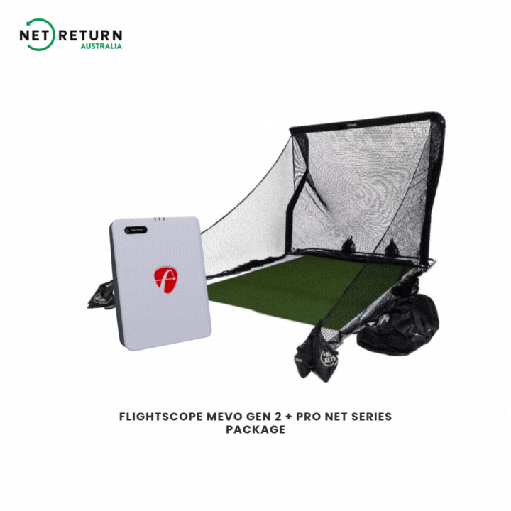 Mevo Gen2 Launch Monitor with Net Return Golf Practice Package Bundle
