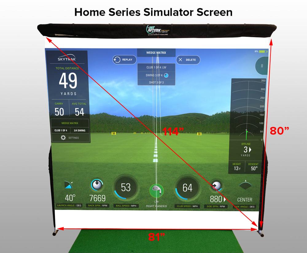 Home Series Net Flex Simulator Impact screen - The Net Return Australia