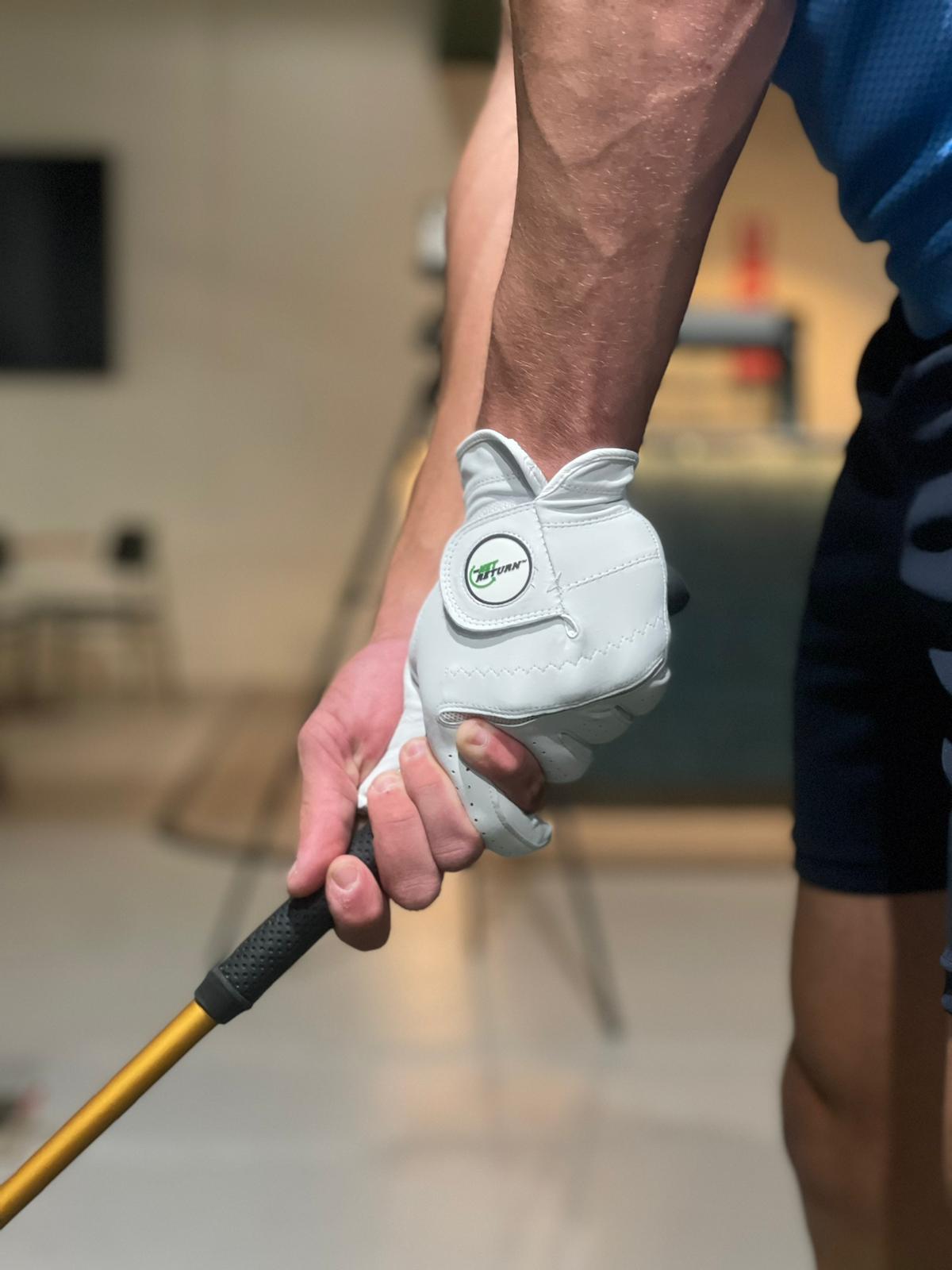 The Net Return Rubberised Logo Cabrera Leather Gloves by ACE - The Net Return Australia