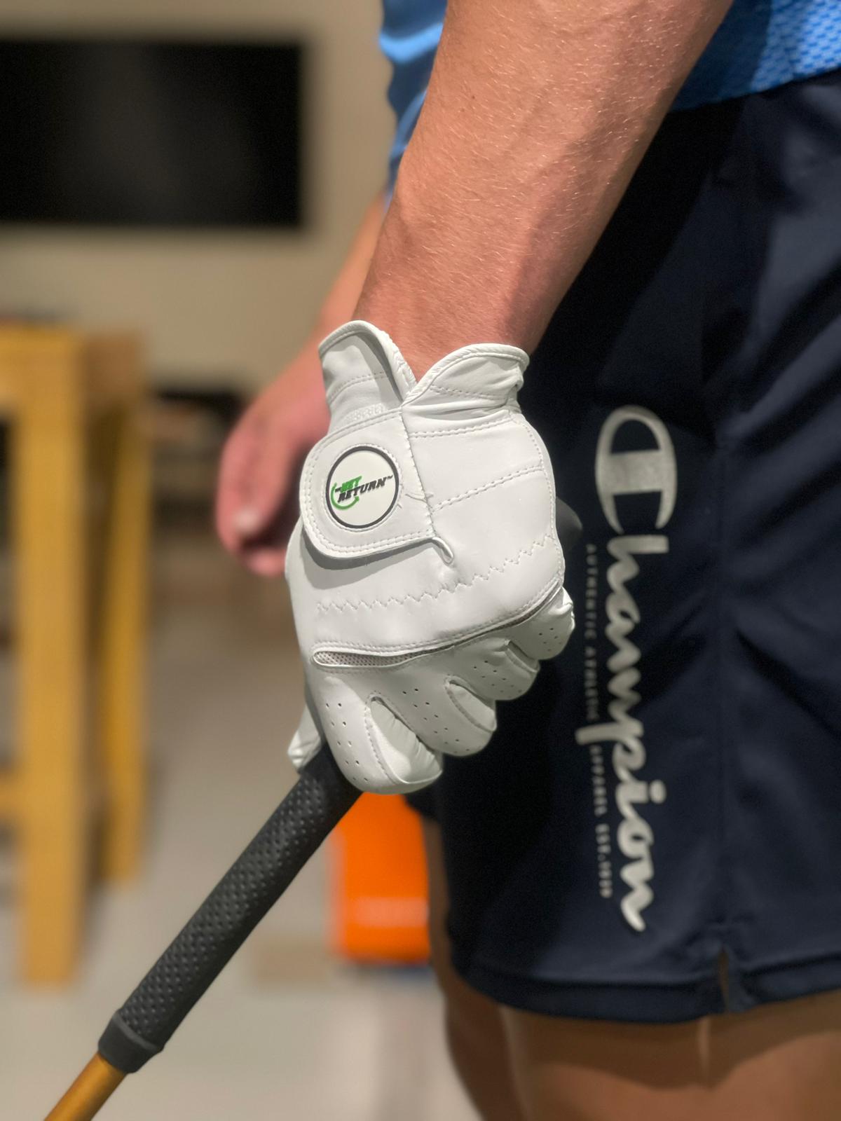 The Net Return Rubberised Logo Cabrera Leather Gloves by ACE - The Net Return Australia