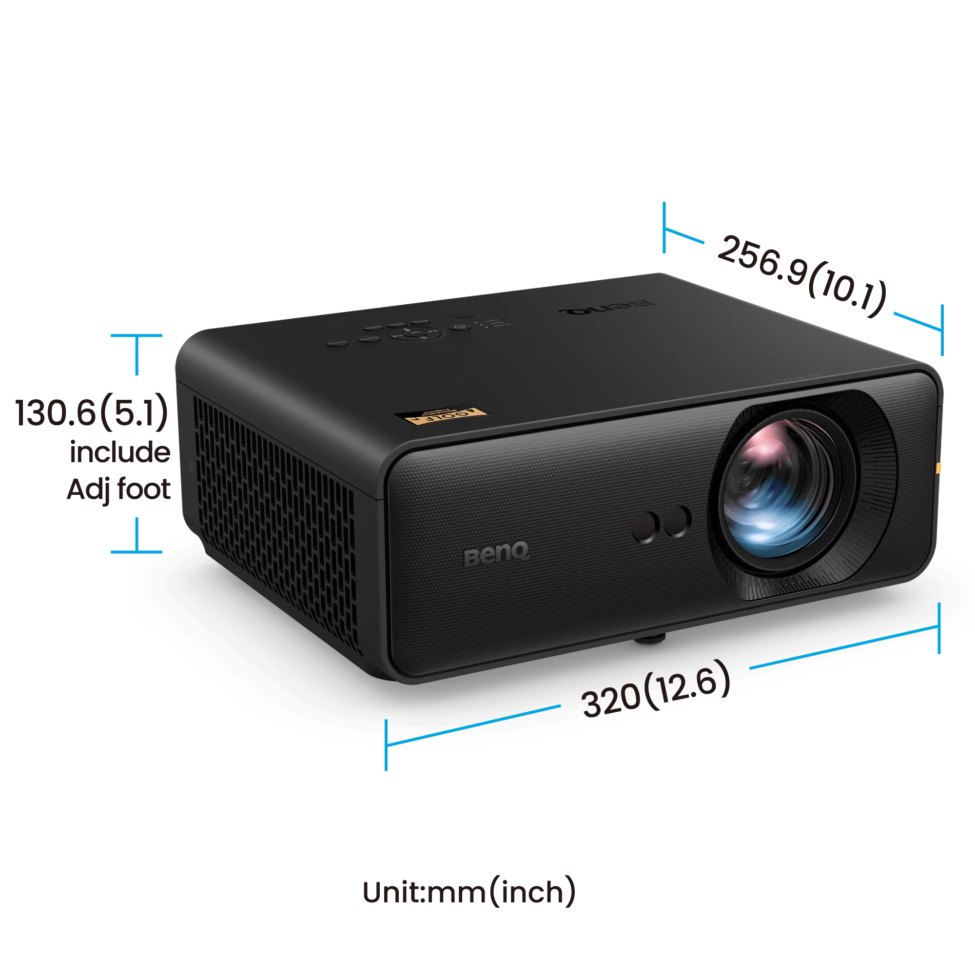 AH500ST 4000-Lumen Short Throw 1080P Laser Golf Simulator Projector