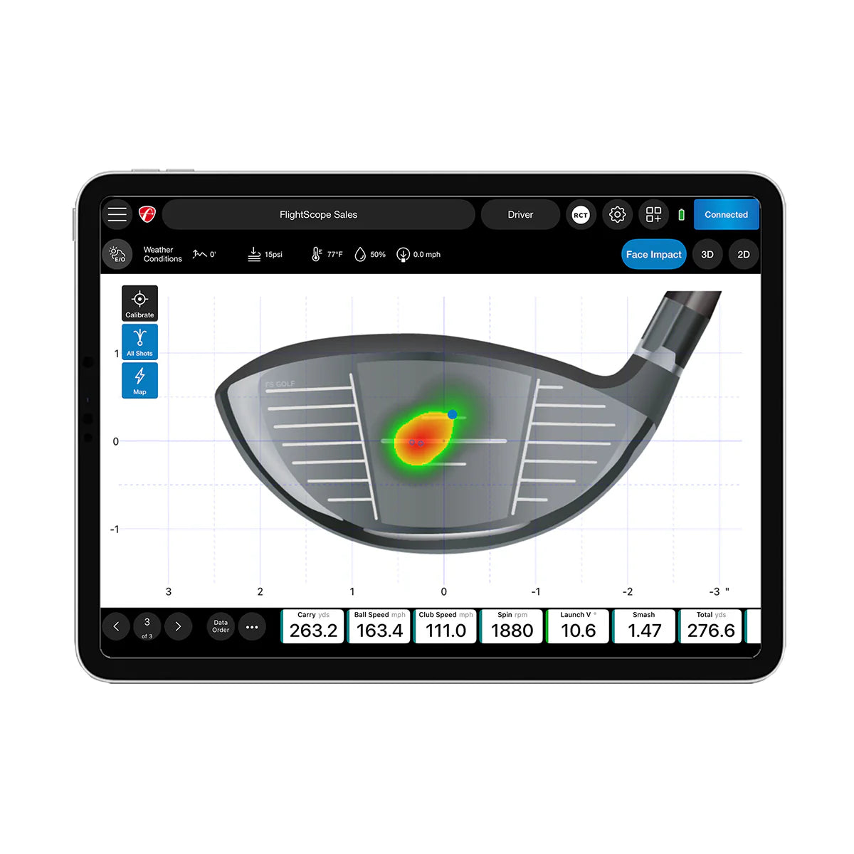 FlightScope Face Impact Location Software