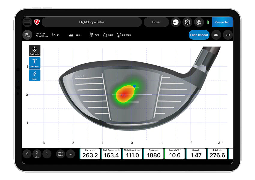 FlightScope Mevo+ Launch Monitor with Pro Package and Face Impact Location Bundle