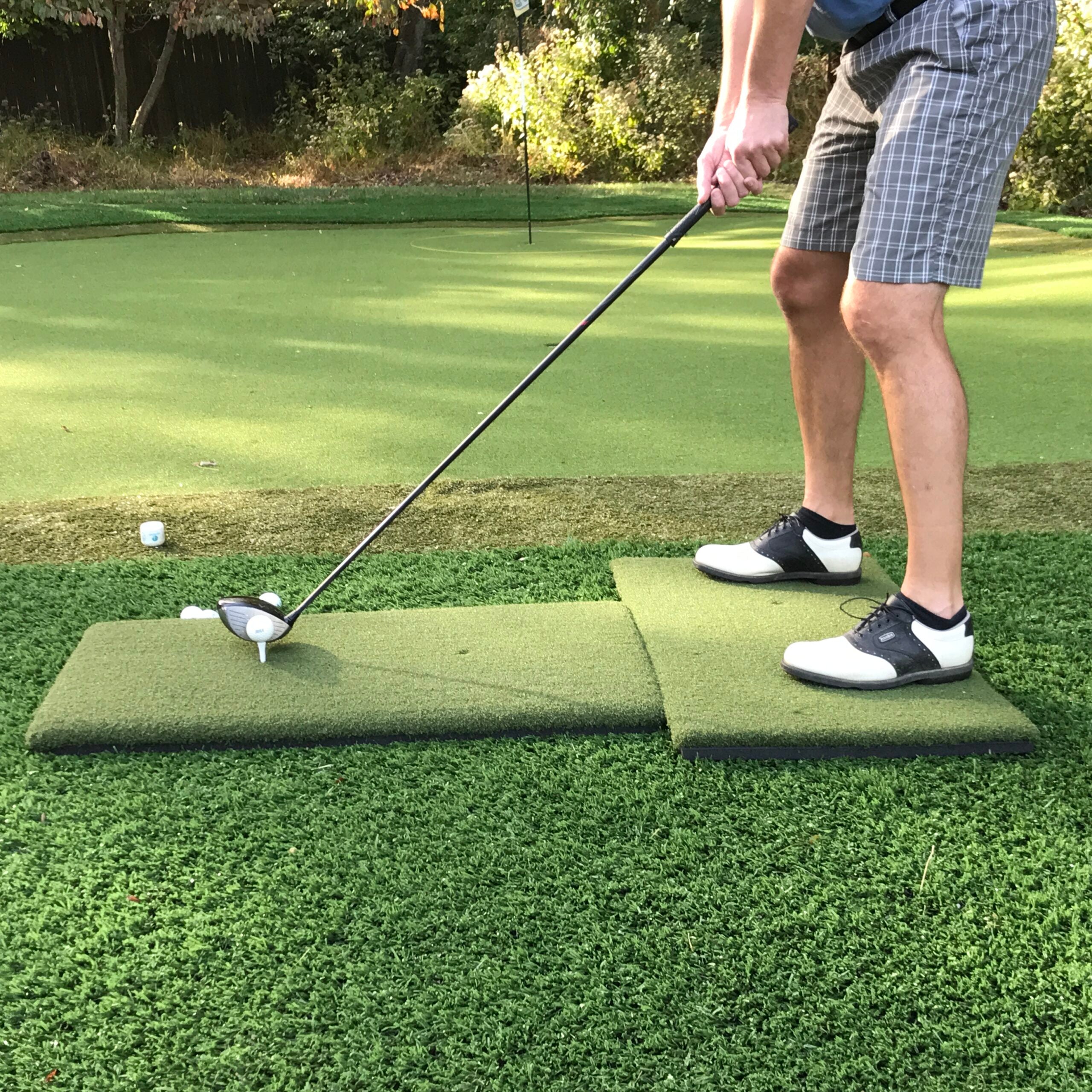 Portable Twin Combo System Real Feel Turf Mat