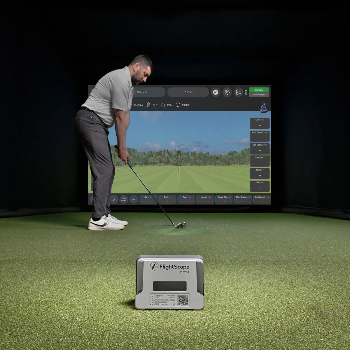 FlightScope Mevo+ Launch Monitor with Pro Package and Face Impact Location Bundle