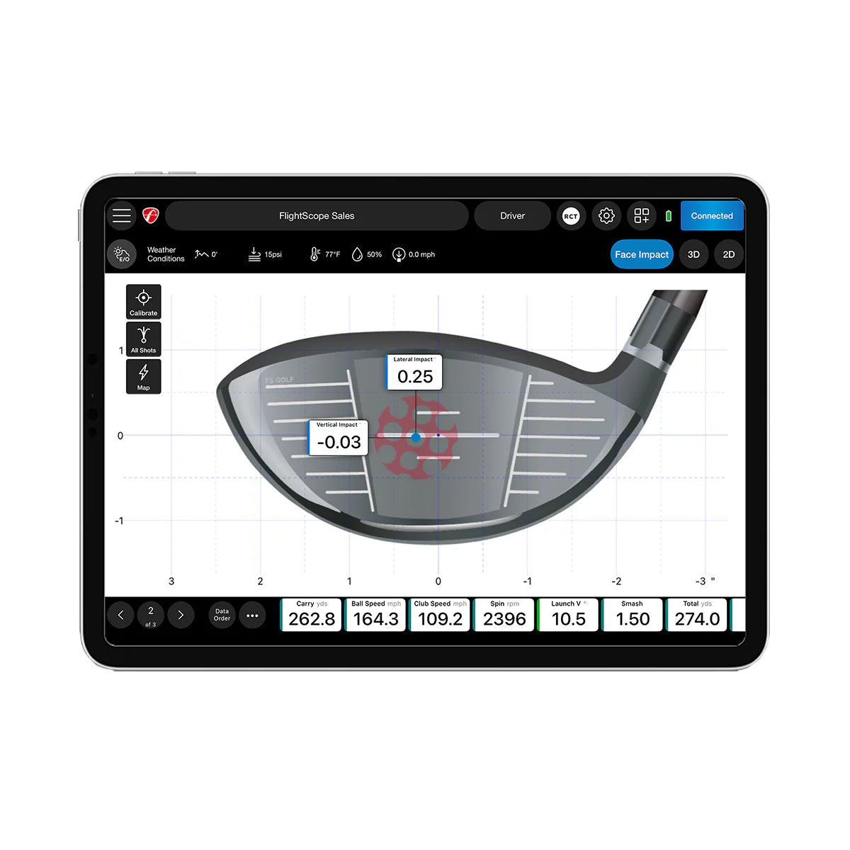 FlightScope Face Impact Location Software