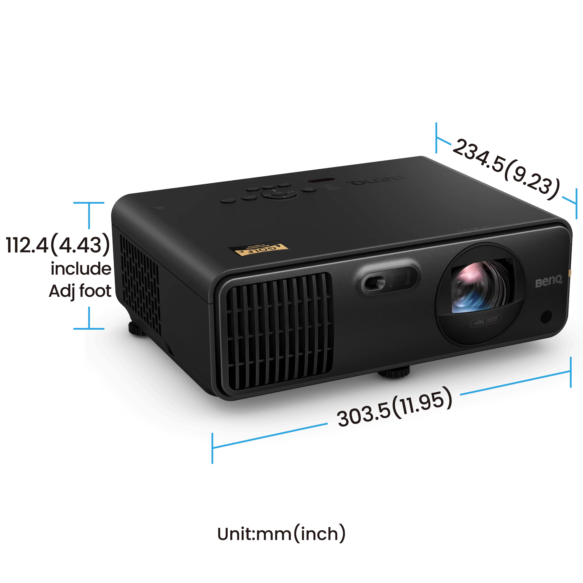 AK700ST 4000-Lumen 4K Short Throw Laser Golf Simulator Projector