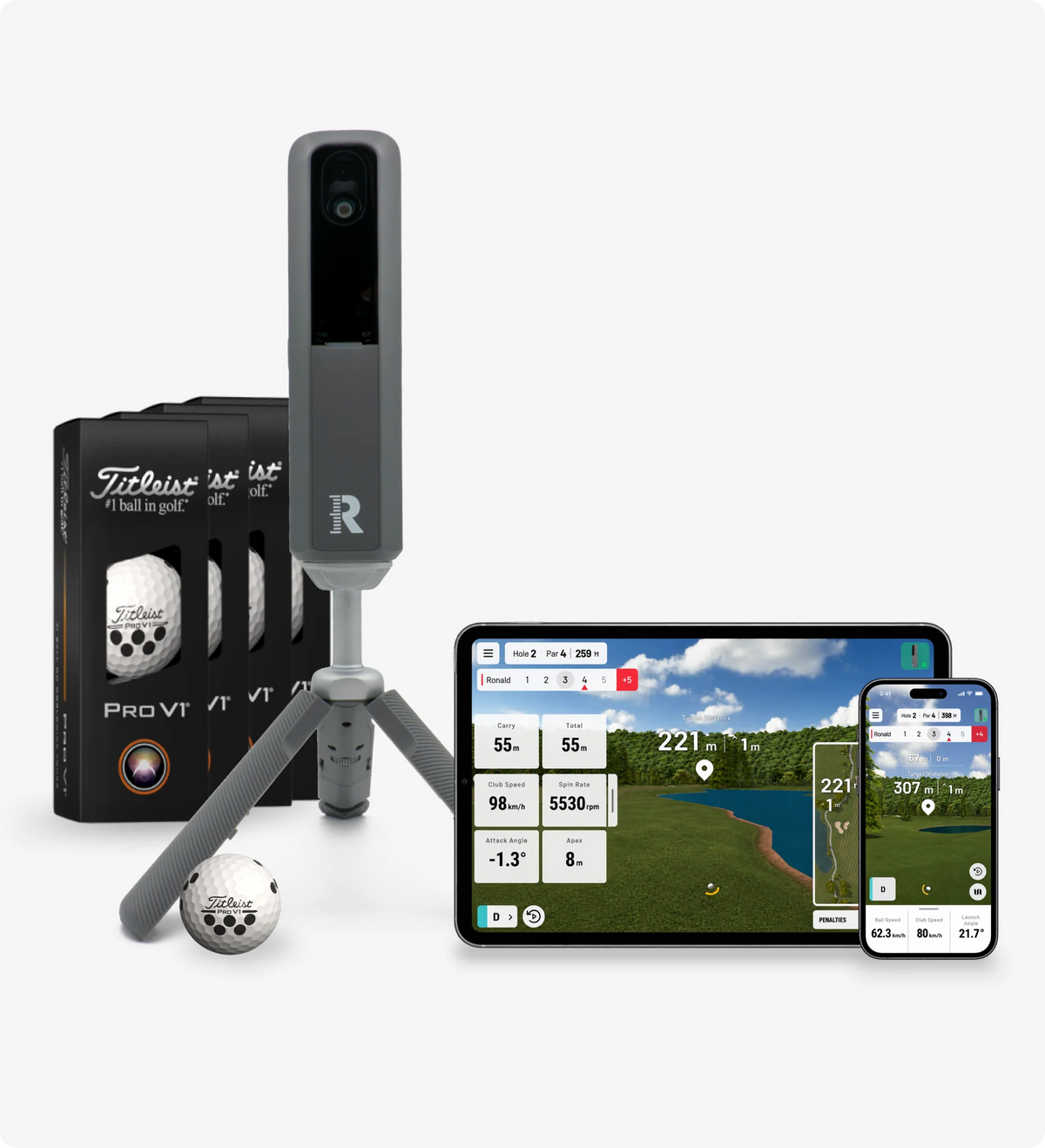Rapsodo® MLM2XPRO + 12 RPT Golf Balls
