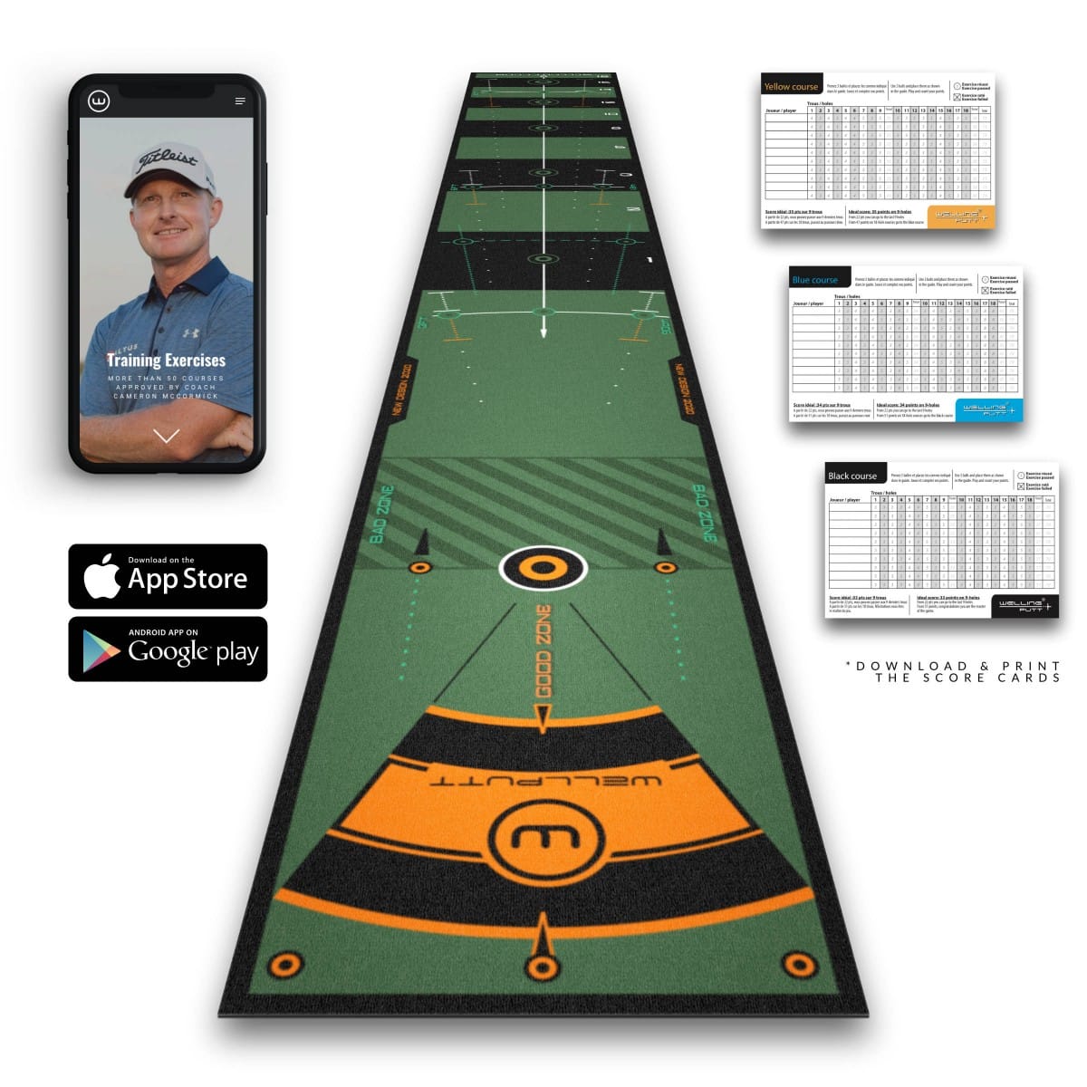 WellPutt 13ft Premium High Speed Putting Mat - The Net Return Australia